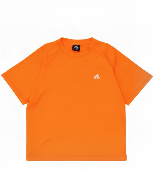 Adidas Mens Climalite T-Shirt Top Medium Orange Polyester