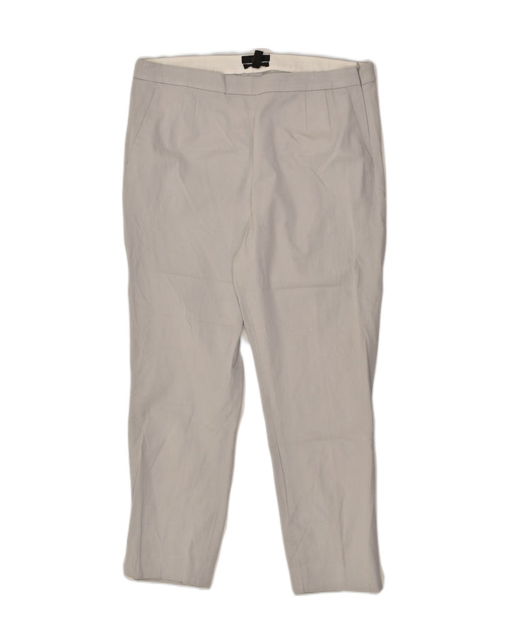 J. CREW Womens Slim Chino Trousers US 10 Large W32 L26 Grey Cotton | Vintage J. Crew | Thrift | Second-Hand J. Crew | Used Clothing | Messina Hembry 