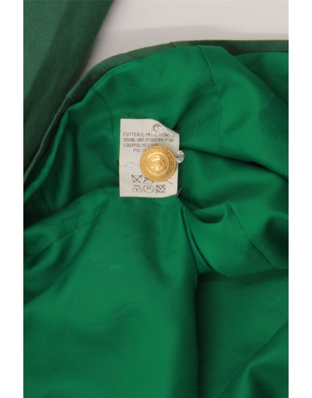 Levante Chaqueta Blazer de 4 Botones para Mujer EU 36 Small Verde Poliéster