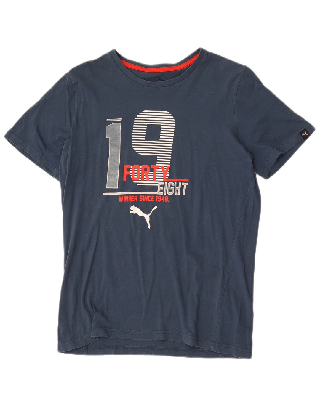 Puma drenge grafisk t-shirt top 13-14 år marineblå