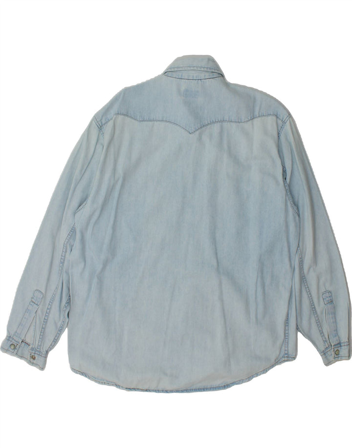 AMERICANINO Mens Denim Shirt Medium Blue Cotton Vintage Americanino and Second-Hand Americanino from Messina Hembry 