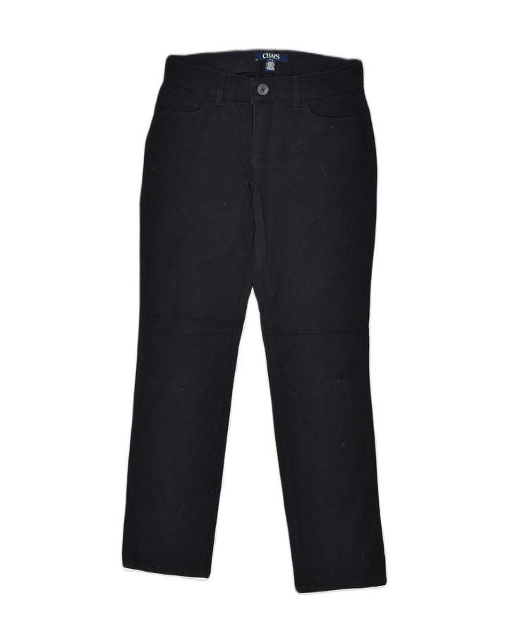 CHAPS Womens Slim Casual Trousers US 4 Small W28 L28 Black Cotton Classic | Vintage | Thrift | Second-Hand | Used Clothing | Messina Hembry 