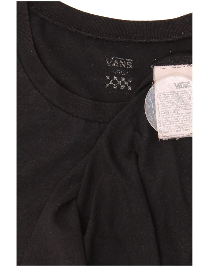 Vans Womens Graphic T-Shirt Top UK 16 Large Black Polyester
