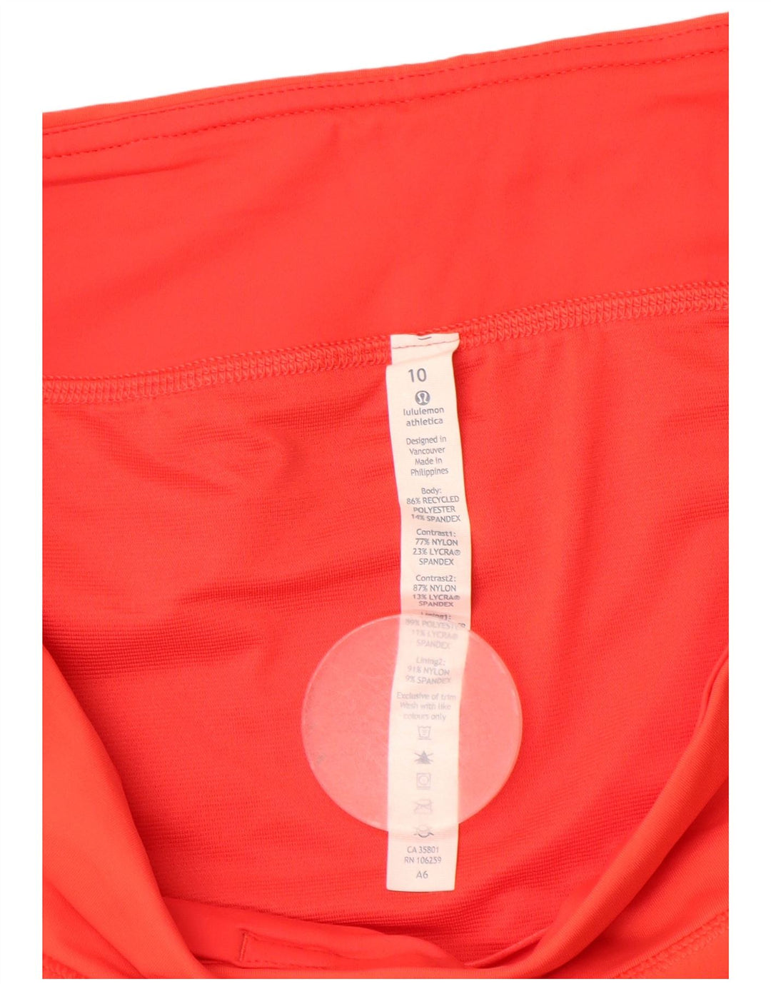 Lululemon ženske sportske kratke hlače US 10 veliki narančasti poliester
