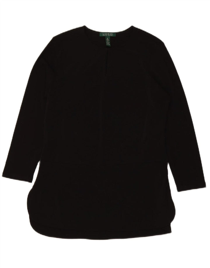 RALPH LAUREN Womens Tunic Dress UK 14 Medium Black Polyester
