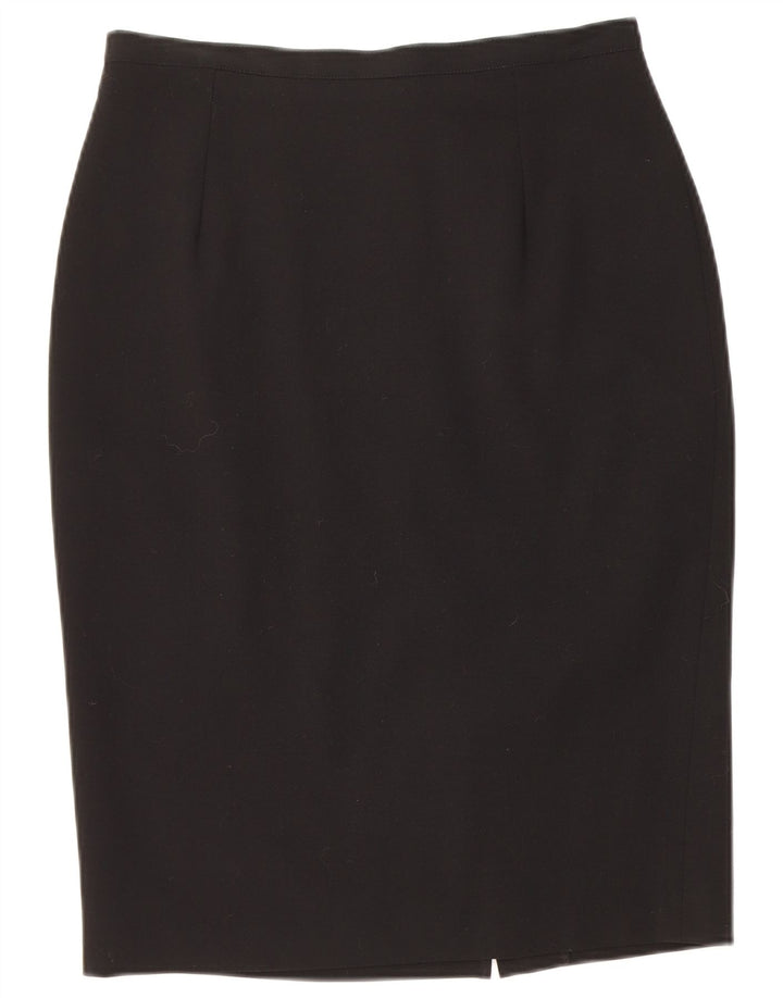 J. TAYLOR Womens Pencil Skirt UK 12 Medium W28  Black Polyester