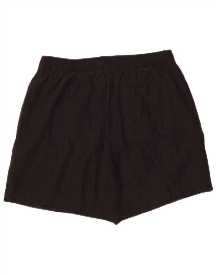 CALVIN KLEIN Pantaloncini da bagno con grafica da donna UK 14 Poliestere nero medio