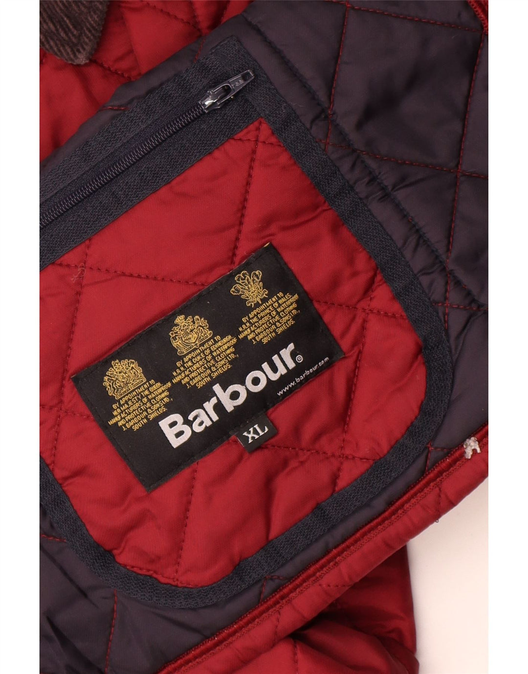 Barbour Boys Quilted Jacket 12-13 Years XL Burgundy
