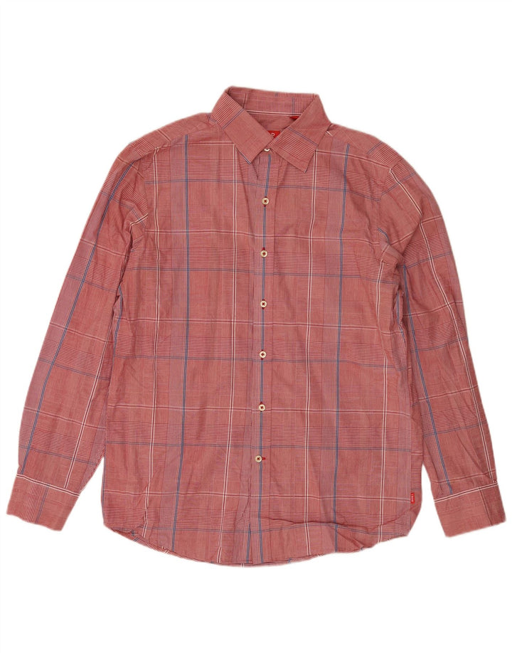 Izod Chemise Slim Fit Homme Rouge Moyen Carreaux Coton