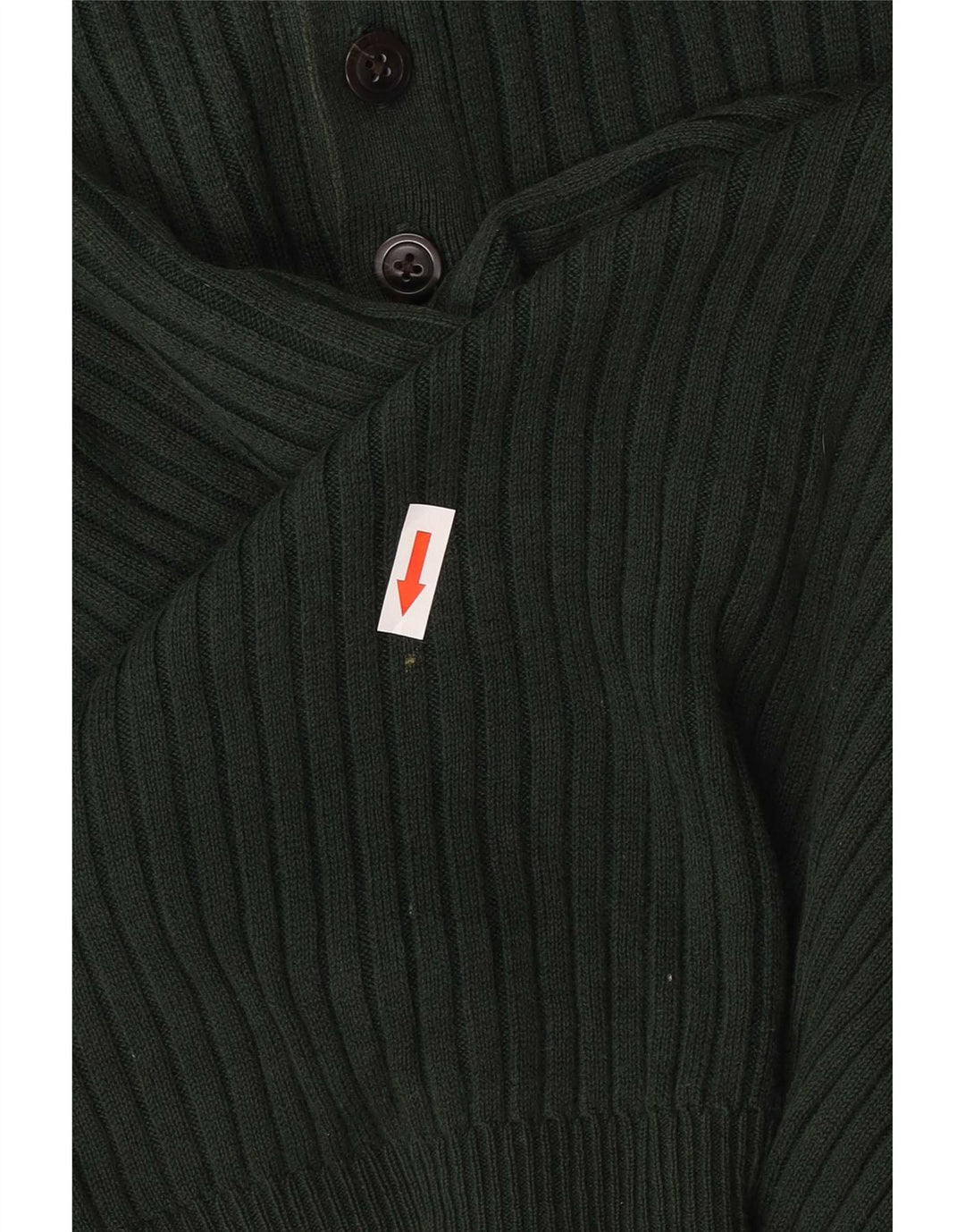 Nautica Mens Button Neck Jumper Sweater Large Green Cotton