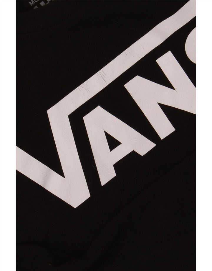 Vans Damen Grafik-T-Shirt-Oberteil UK 14 Medium Schwarz