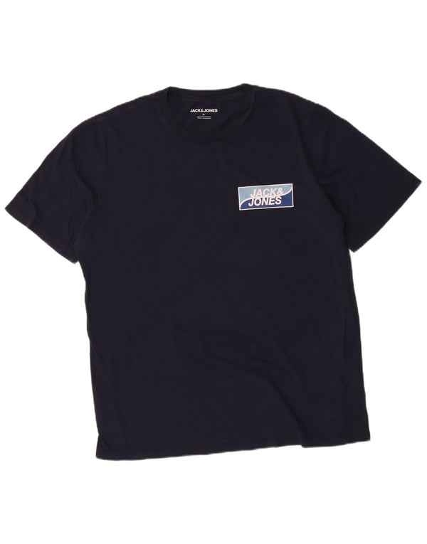 Tricou grafic Jack & Jones pentru bărbați Top XL Bumbac bleumarin