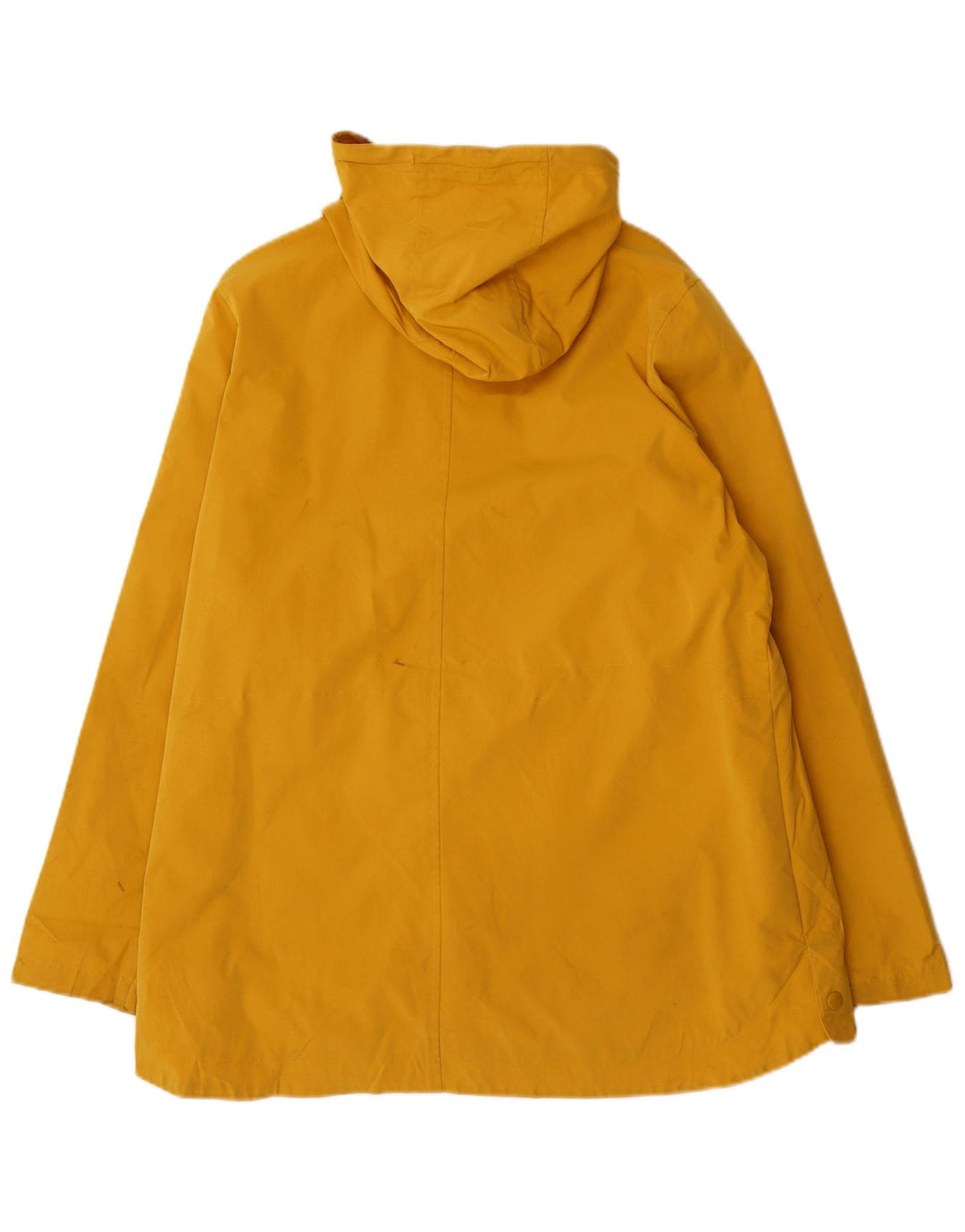 FAT FACE Womens Oversized Hooded Raincoat UK 16 Large Yellow Polyester
