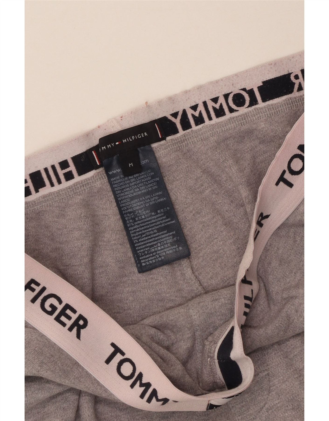 Tommy Hilfiger Mens Graphic Sport Shorts Medium Grey Cotton