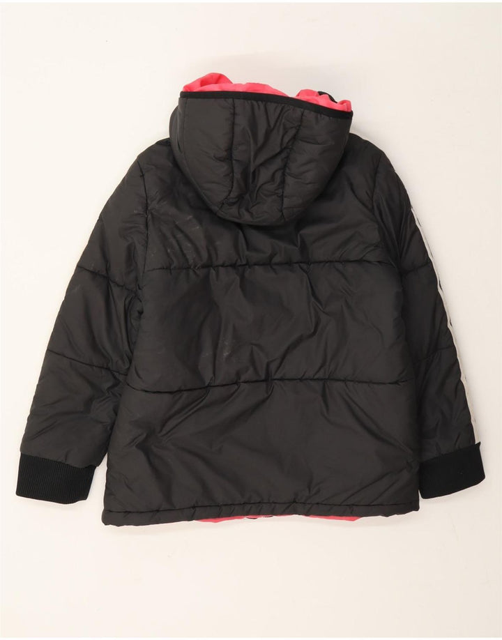 Adidas Mädchen-Kapuzenjacke, gepolstert, 9–10 Jahre, graues Polyester