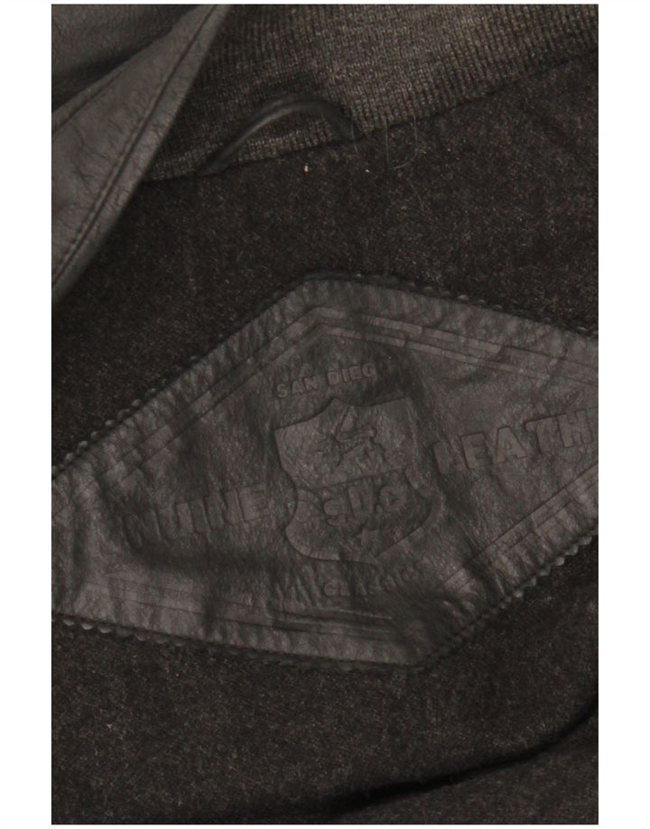 Canda Herren Lederjacke UK 42 XL Schwarzes Leder