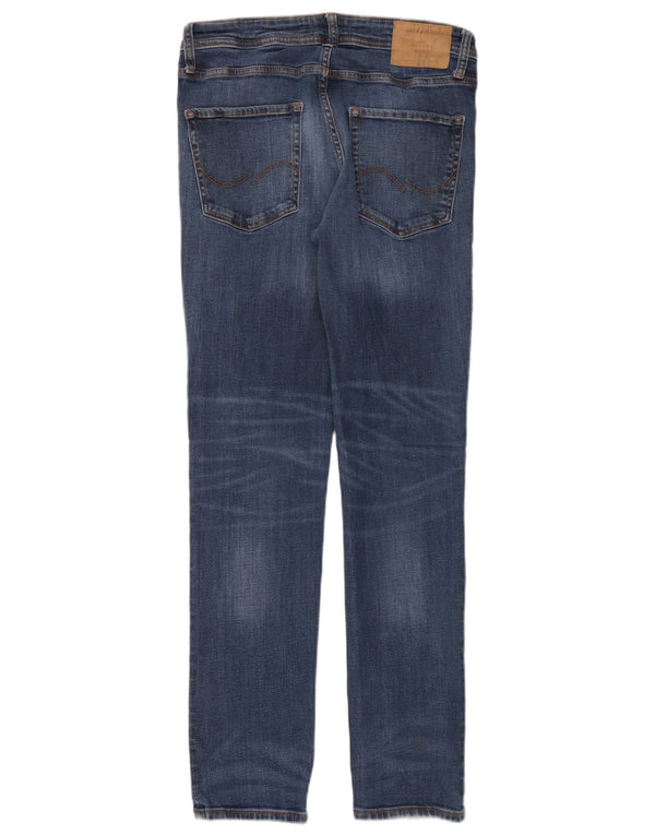 Jack & Jones Uomo Tim Slim Fit Jeans dritti W30 L32 Cotone Blu