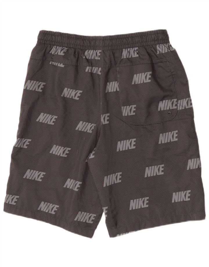 NIKE Boys Graphic Sport Shorts 13-14 Years XL Grey Spotted Polyester