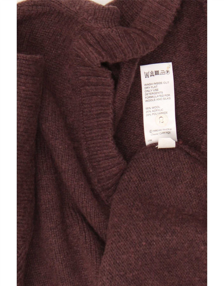 Marks & Spencer Herre V-hals sweater XL Bourgogne uld