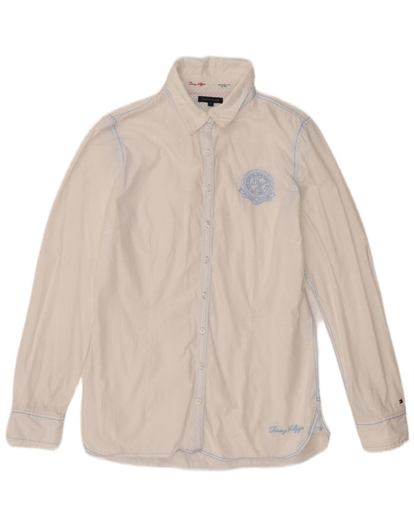 Cămașă Tommy Hilfiger pentru femei US 12, mare, alb, bumbac