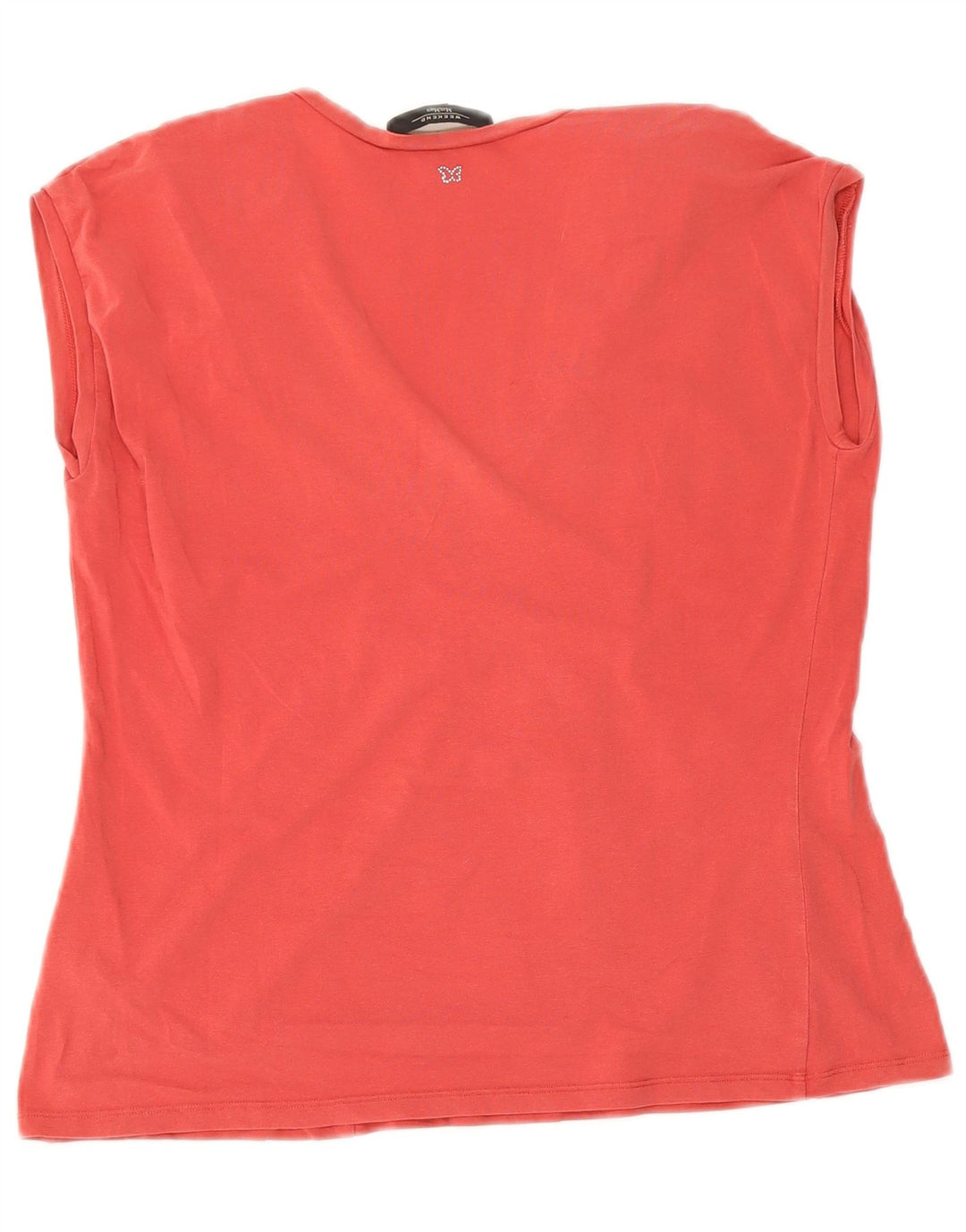 Max Mara Womens Weekend Sleeveless Crop Top UK 14 Large Red Cotton