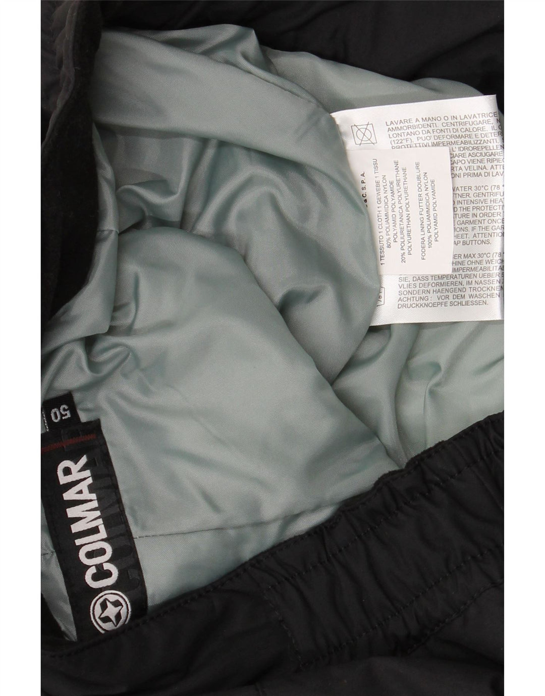 Colmar Mens Ski Trousers IT 50 Medium Black Nylon