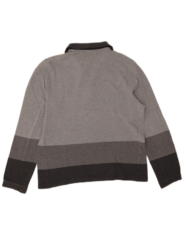Lacoste Langærmet Slim Fit Polo Shirt til mænd Størrelse 7 2XL Grå Colourblock