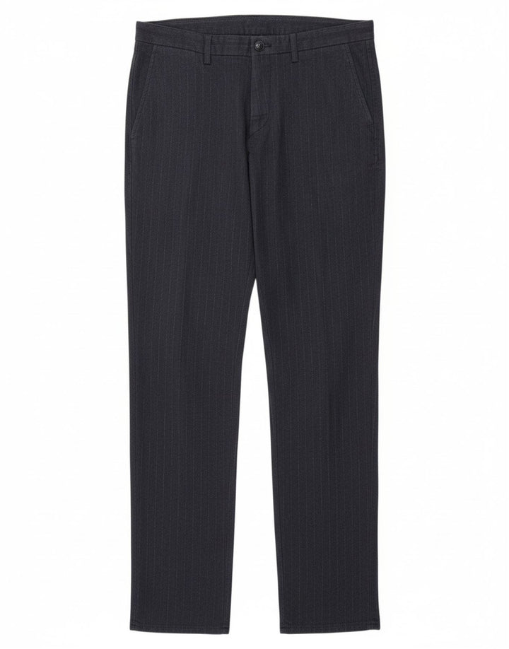 MASSIMO DUTTI Womens Chino Trousers EU 40 Medium W31 L31 Navy Blue Classic