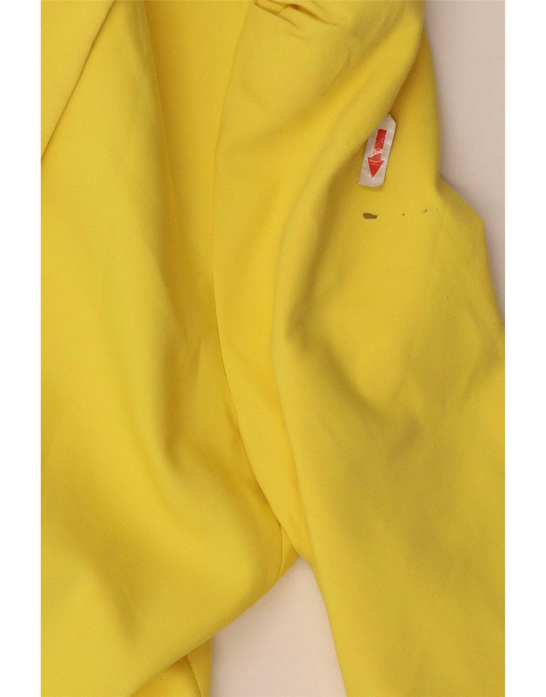 Jaqueta blazer feminina Zara com 1 botão Reino Unido 12 poliéster amarelo médio
