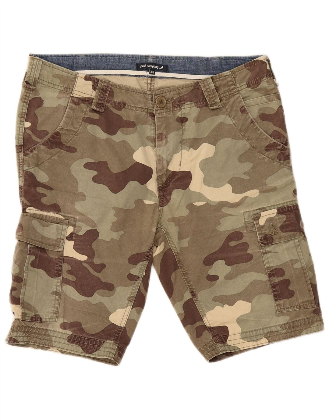 Best Company Womens Cargo Shorts IT 48 Medium W36 Khaki Camouflage