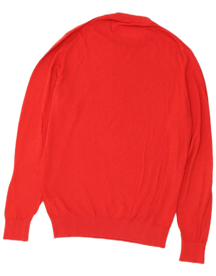 Gas Mens Crew Neck Jumper Sweater Large Red Cotton