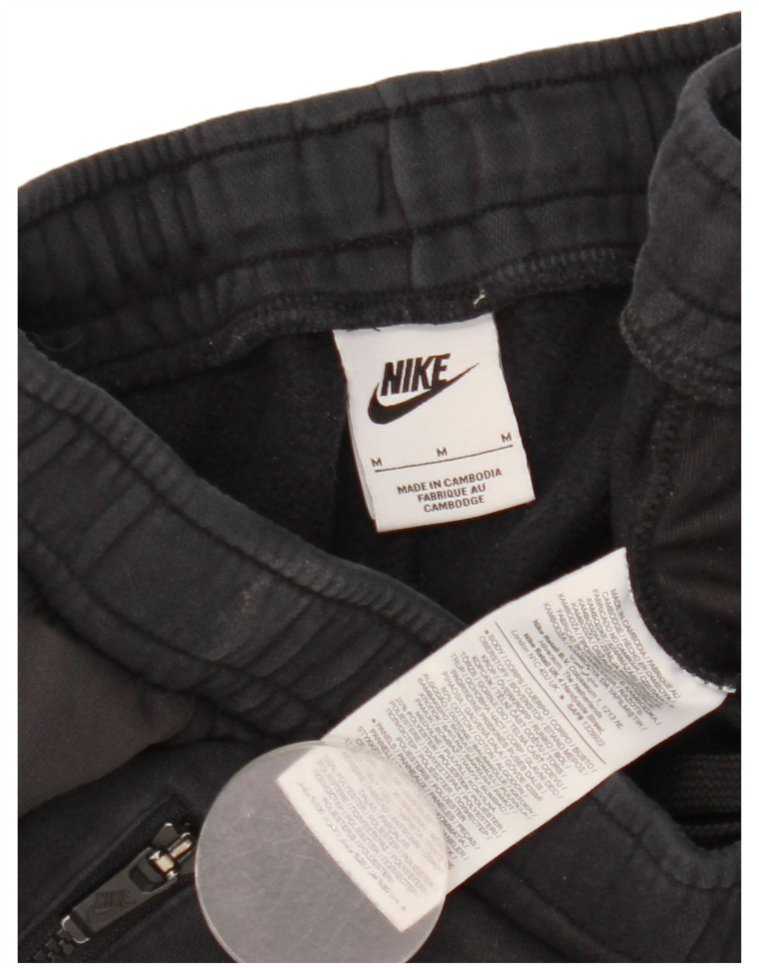 Nike Mens Graphic Tracksuit Trousers Joggers Medium Black Cotton
