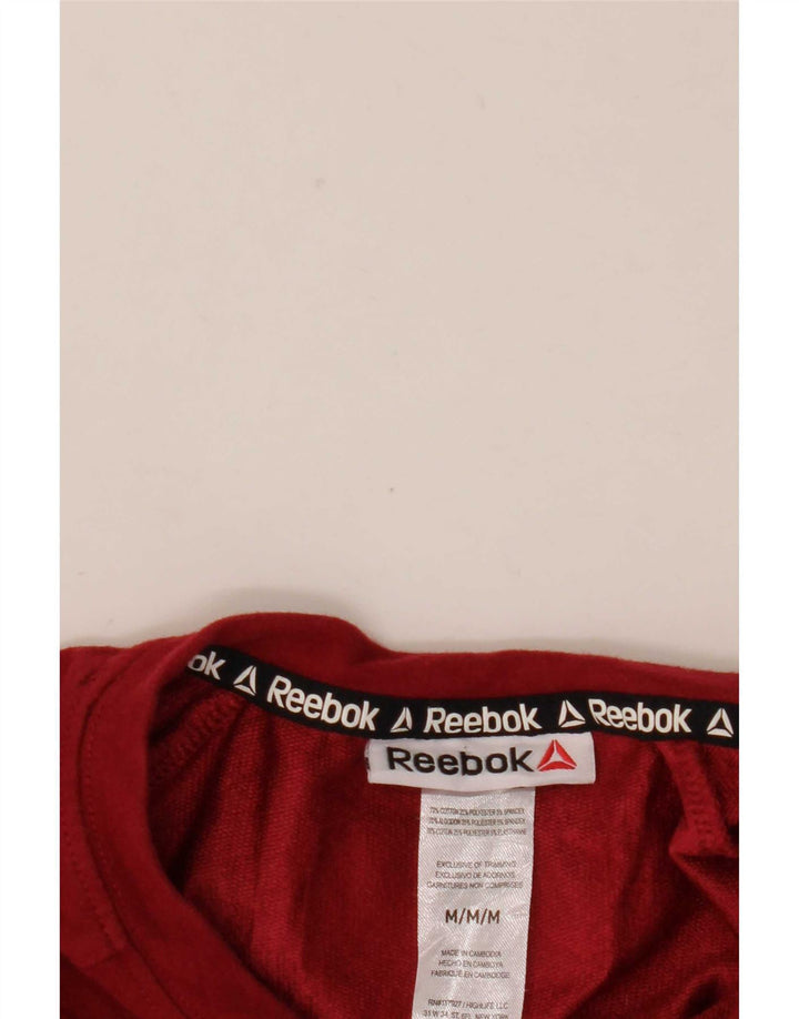 Reebok Mens Sweatshirt Jumper Medium Red Cotton