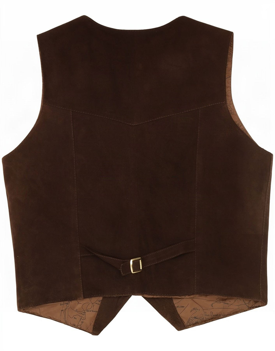 Vintage Mens Suede Waistcoat Small Brown