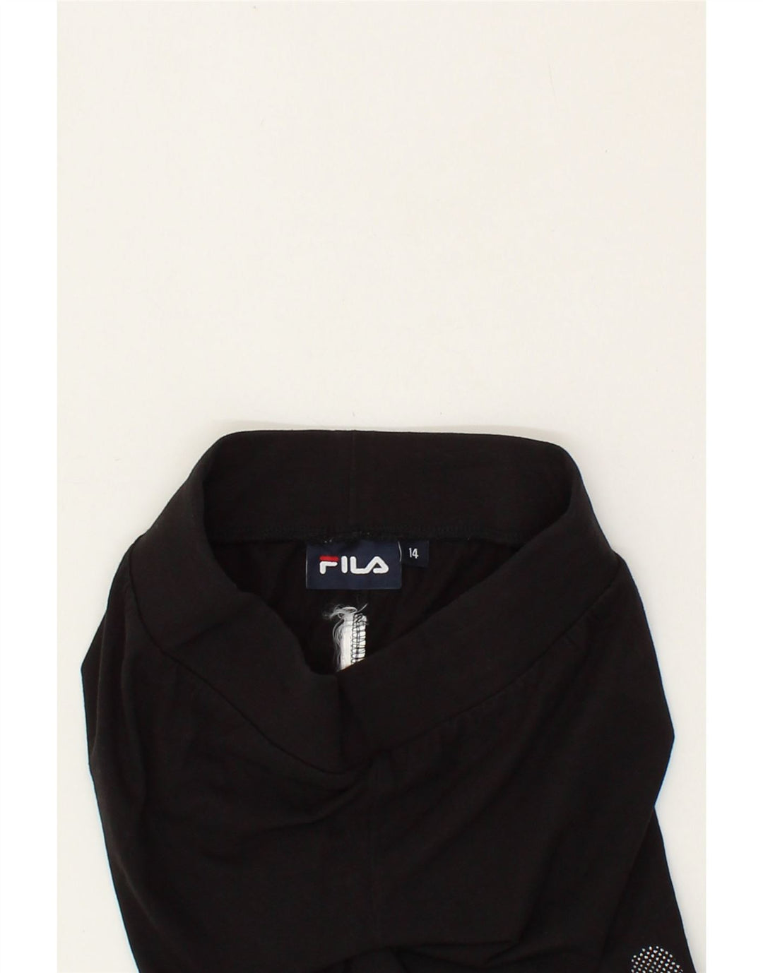 FILA Girls Graphic Leggings 13-14 Years Black Vintage Fila and Second-Hand Fila from Messina Hembry 