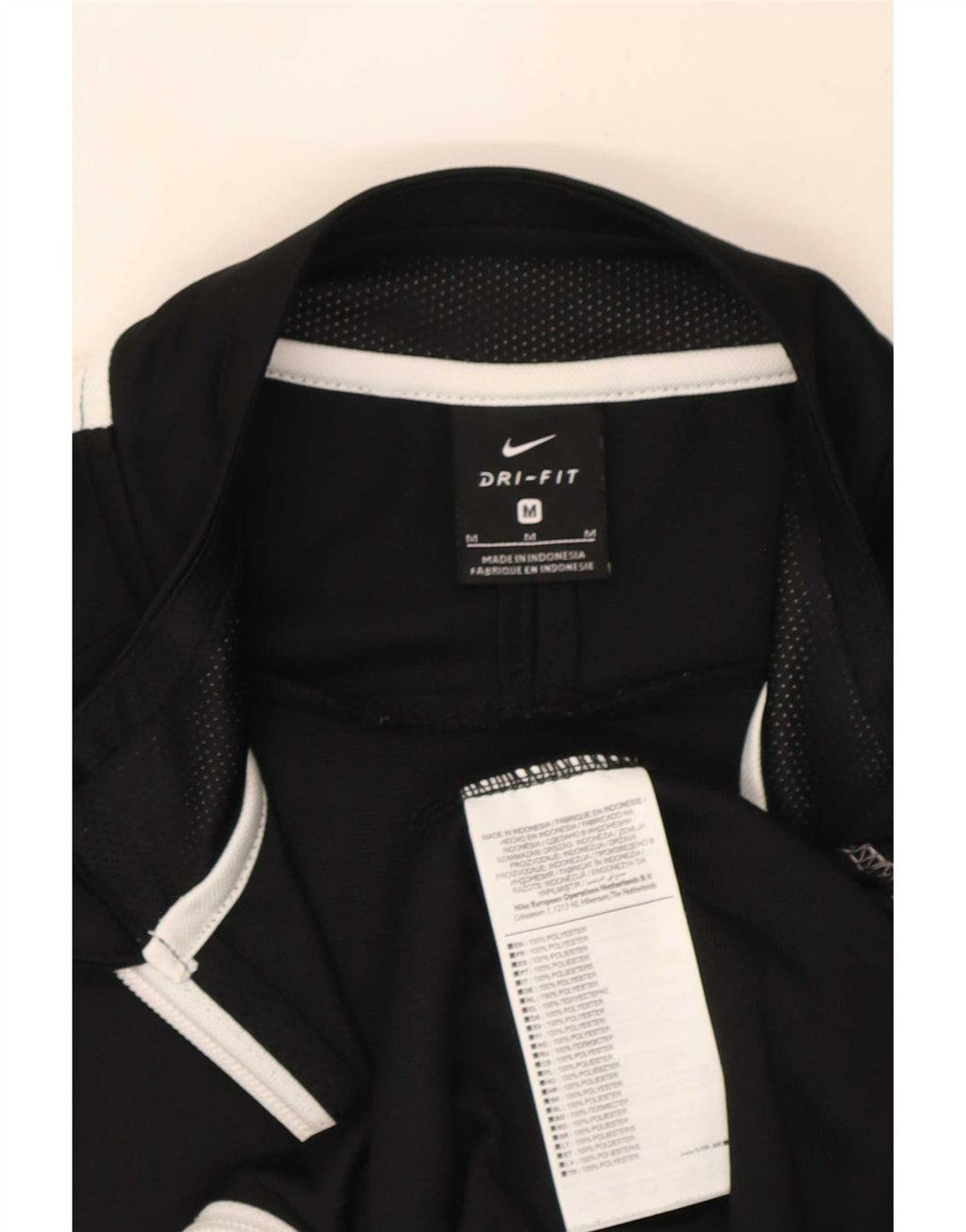 Nike Mens Dri Fit Tracksuit Top Jacket Medium Black Colourblock Polyester