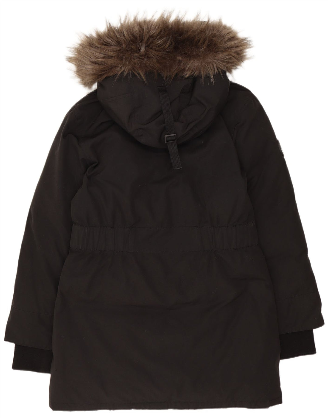 Superdry Womens Oversized Hooded Padded Coat UK 10 Small  Black Polyester