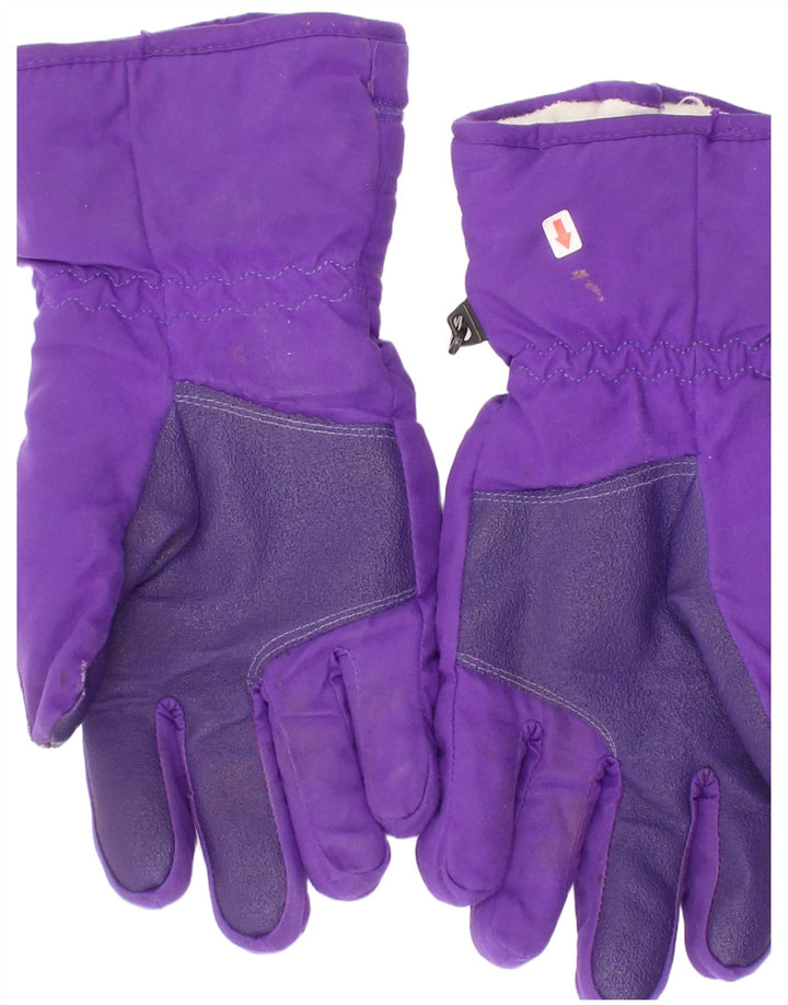 Guanti da sci con grafica vintage da donna grandi viola