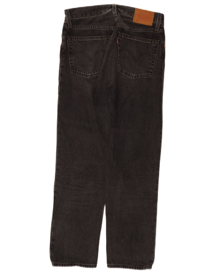 Levi's Womens 501 Straight Jeans W25 L26 Grey Cotton