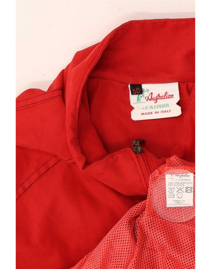 AUSTRALIAN L'ALPINA Veste de Survêtement Homme IT 50 Rouge Moyen Polyester
