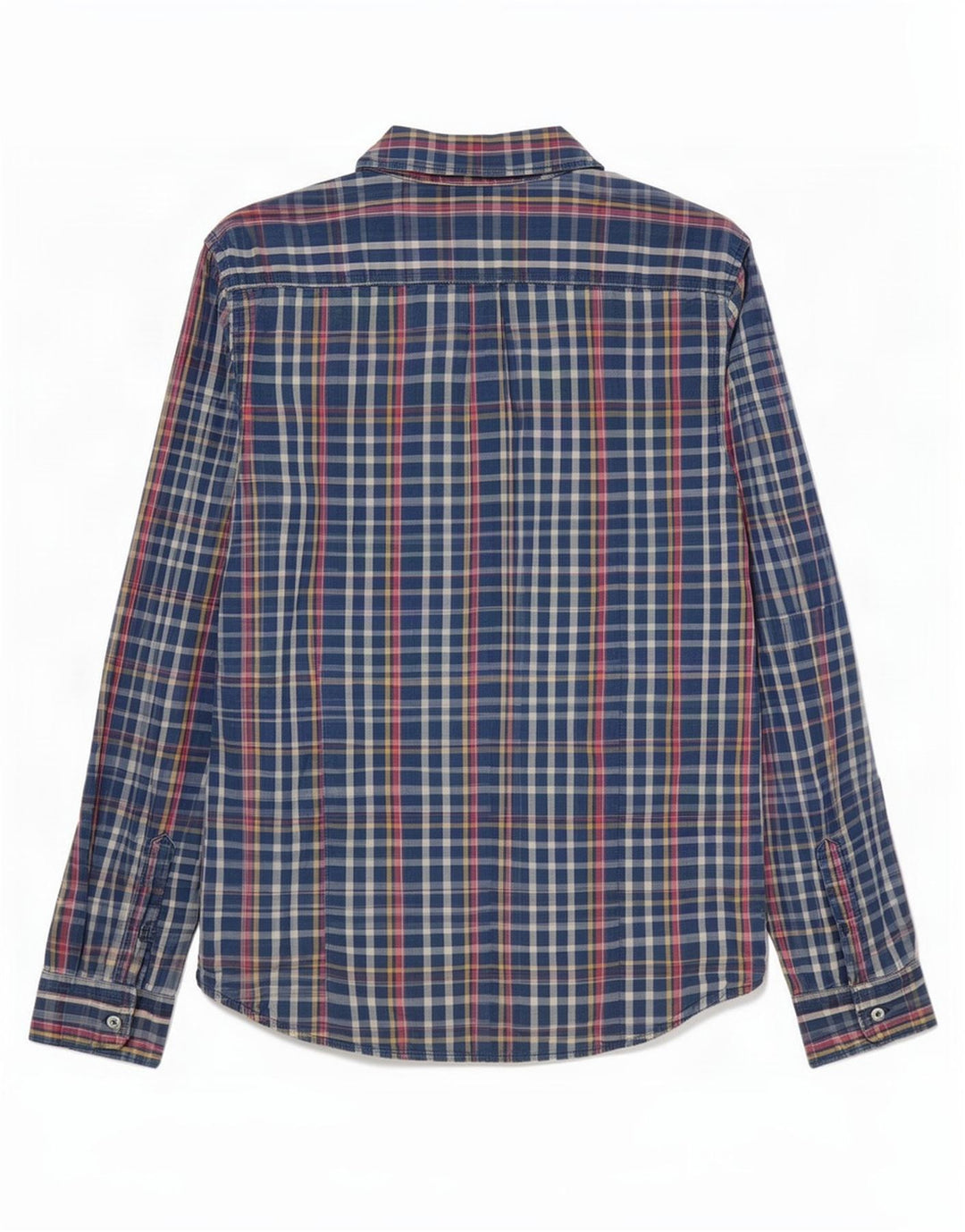 Napapijri Mens Geographic Slim Fit Shirt Medium Blue Check Cotton