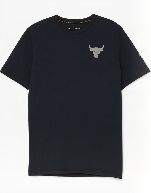 Under Armour Camiseta con gráfico Heat Gear para hombre, talla pequeña, algodón azul marino