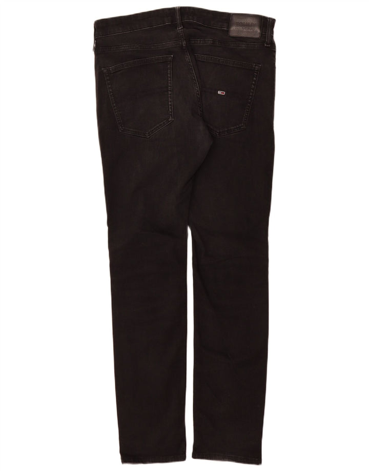 Tommy Hilfiger Mens Slim Jeans W36 L34 Black Cotton