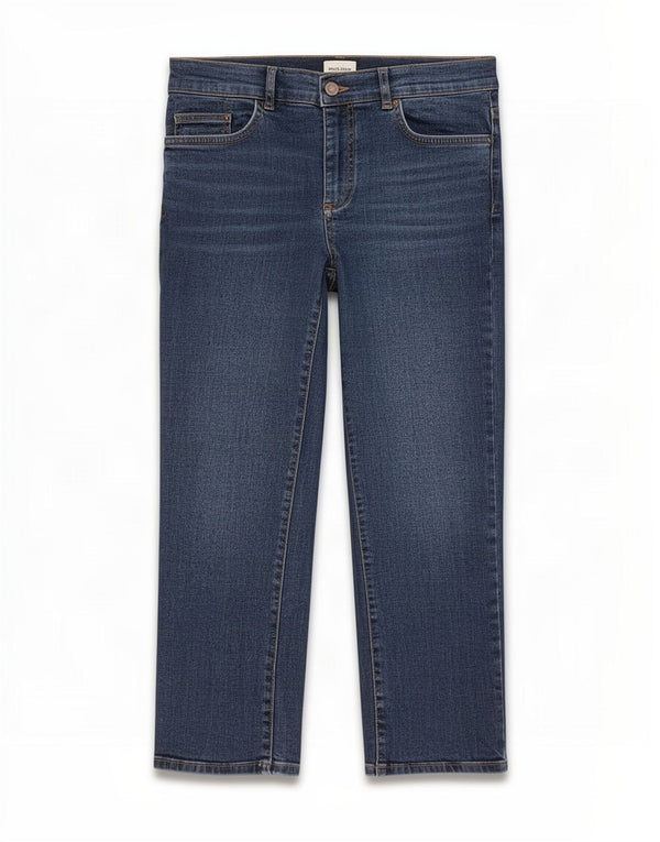 White Stuff Womens Straight Cropped Jeans UK 10 Small W28 L23 Blue Cotton