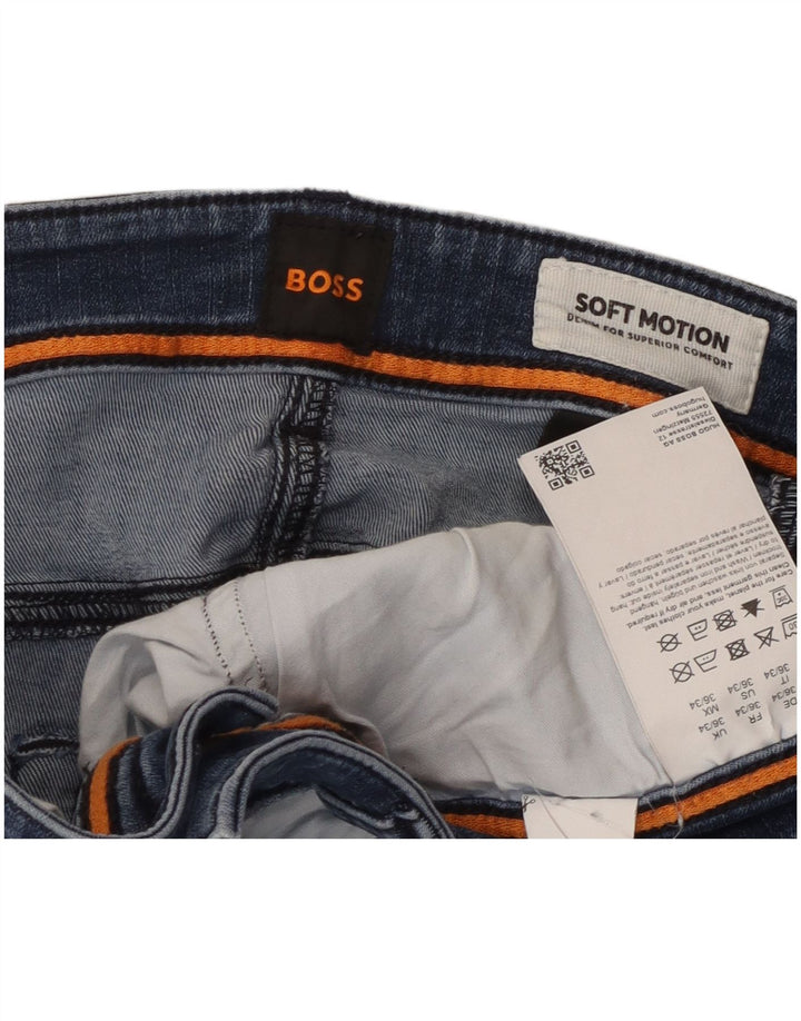 Hugo Boss Womens Soft Motion Slim Jeans W36 L34 Blue Cotton