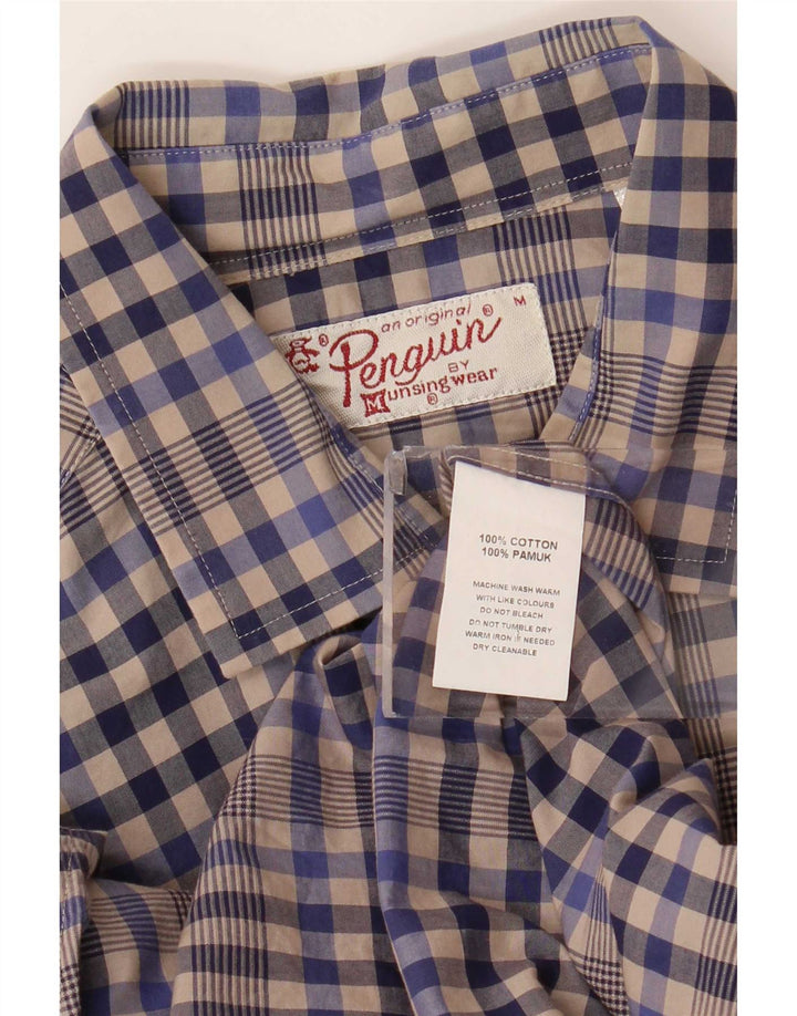 Penguin Chemise Homme Gris Moyen Vichy Coton