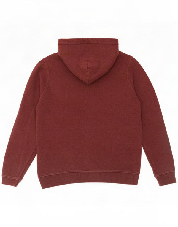 Jack Wills Womens Graphic Hoodie Jumper UK 12 Medium Burgundy Cotton