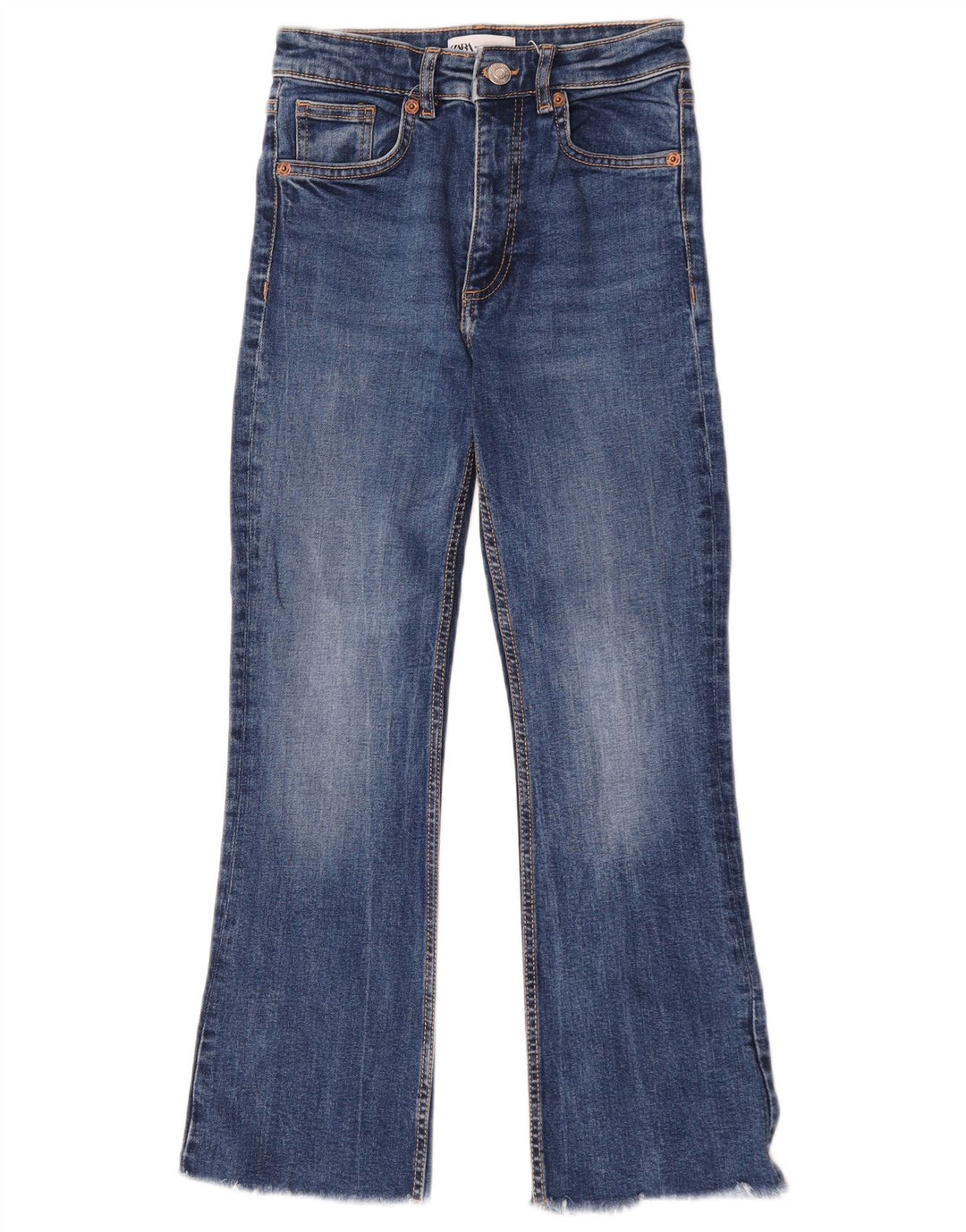 Zara Damen Bootcut Jeans EU 34 2XS W24 L25 Blau