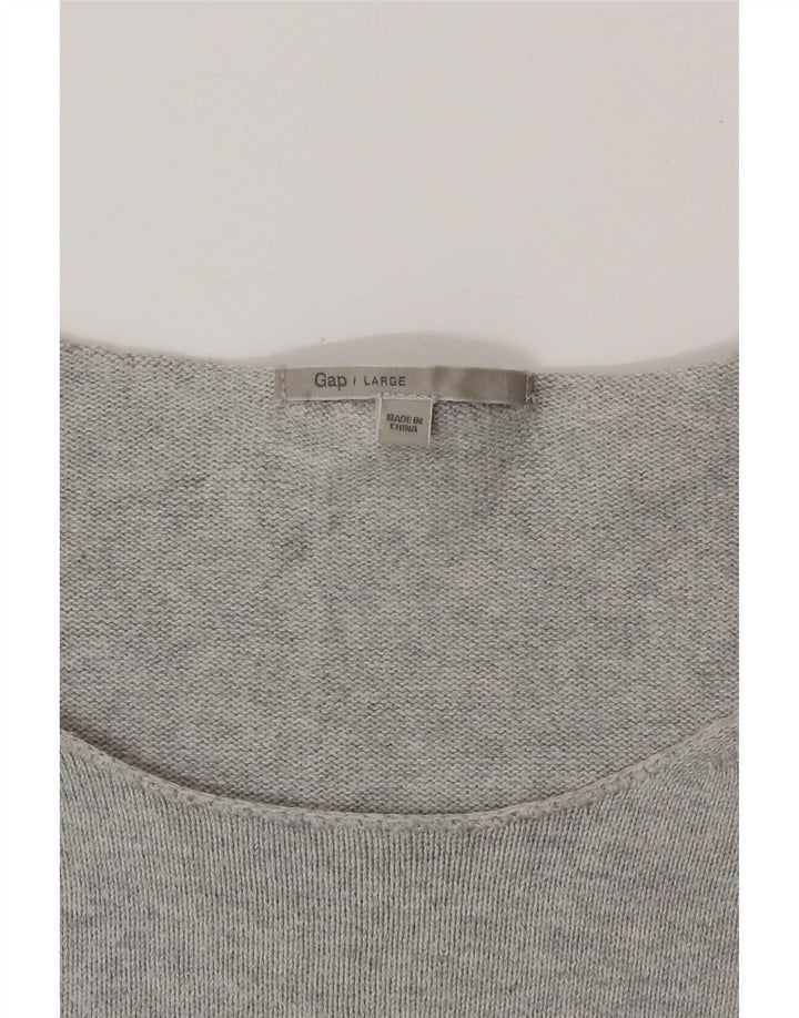 Gap Womens Graphic Top 3/4 Sleeve UK 16 Large Grey