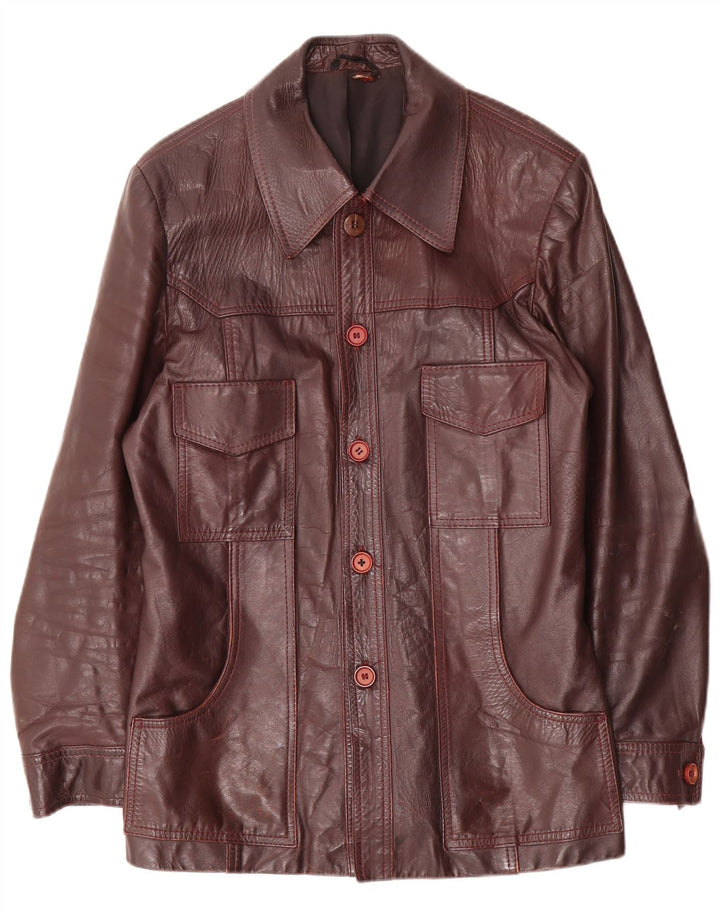 Vintage herre læderjakke UK 38 Medium Maroon